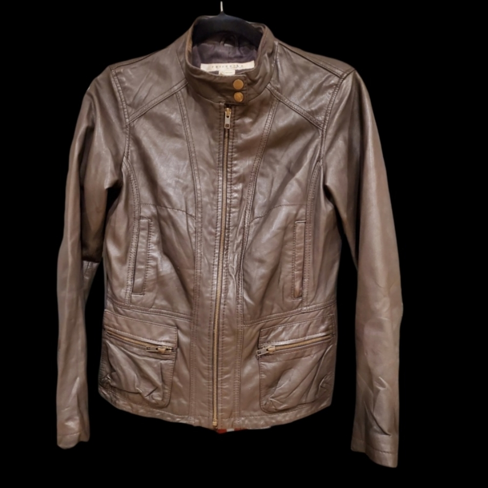 Rezrekshn by Esther Chen Leather Moto Jacket